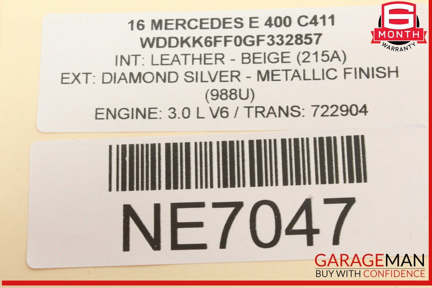 08-17 Mercedes W212 E400 Trunk Lid Latch Lock Actuator 2047500261 OEM