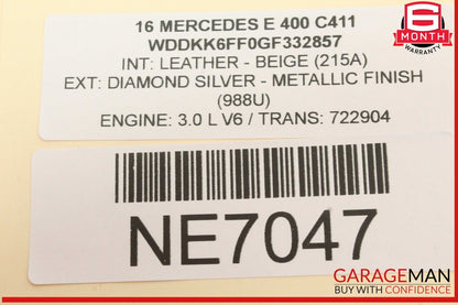 08-17 Mercedes W212 E400 Trunk Lid Latch Lock Actuator 2047500261 OEM