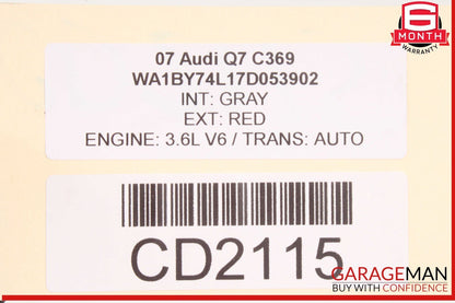 07-10 Audi Q7 Rear Axle Differential Carrier 4460310019 OEM