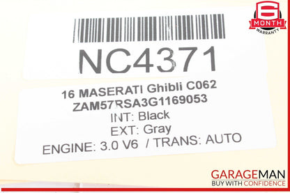 14-20 Maserati Ghibli M157 Right Side Turbocharger Intercooler 670009833 OEM