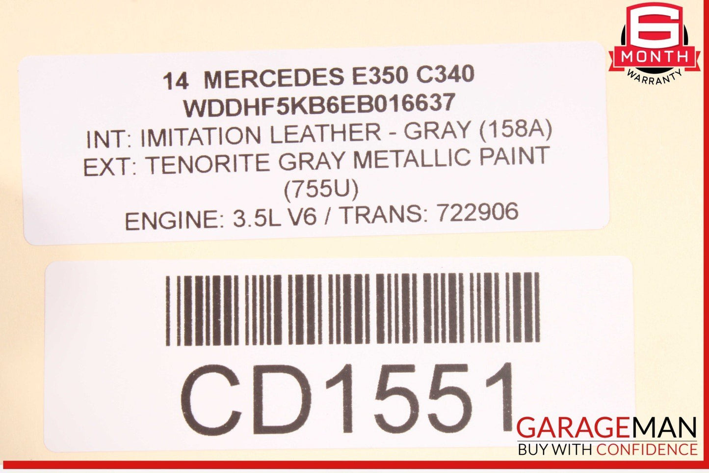 10-17 Mercedes W207 E350 E550 Front Left Lower Bottom Seat Cushion OEM