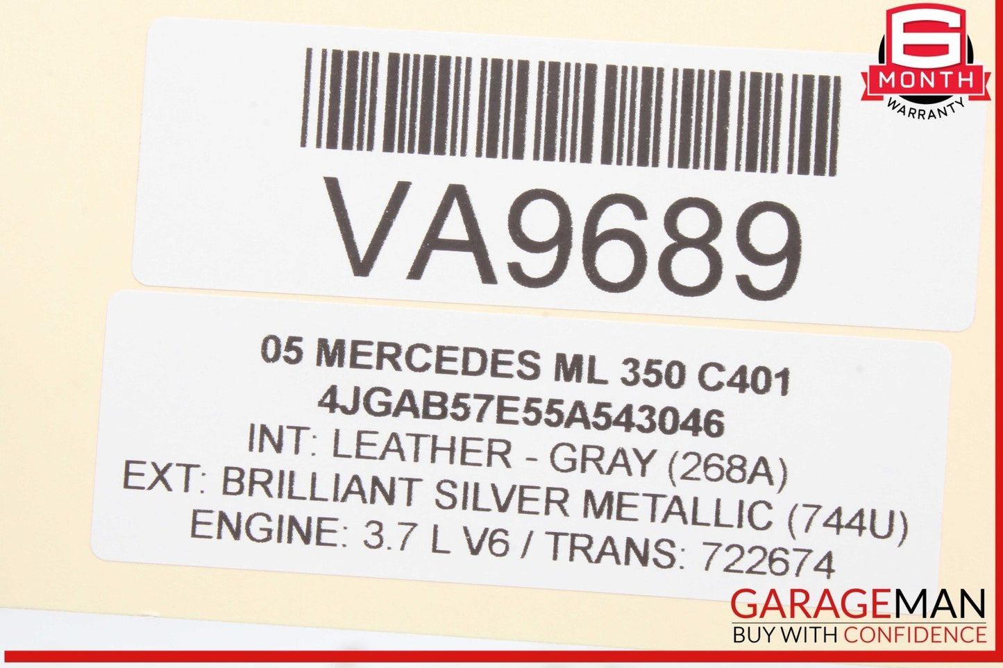 98-05 Mercedes W163 ML350 Front Right Passenger Side Drive Axle CV Half Shaft