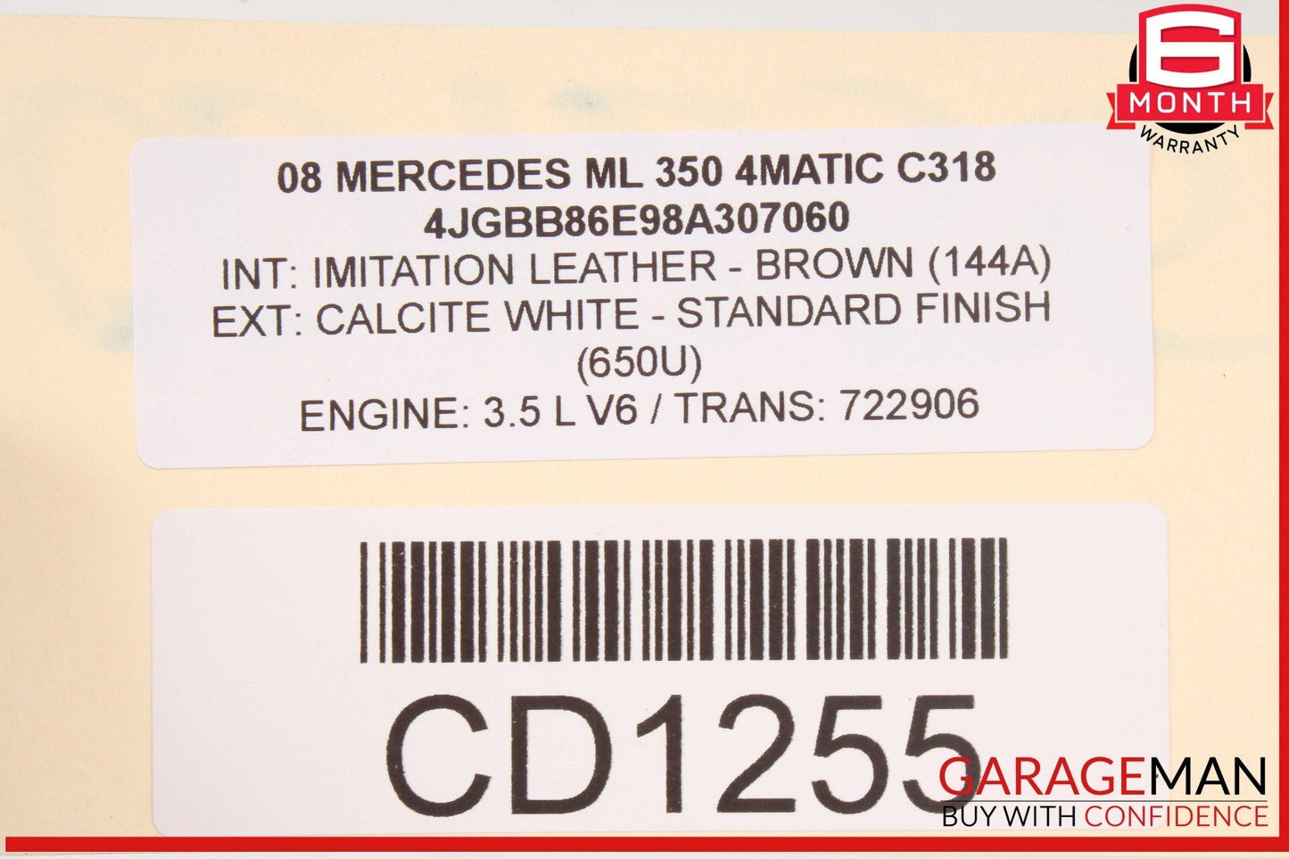 06-10 Mercedes W164 ML550 R350 Front Right Side Lower Bottom Seat Cushion OEM