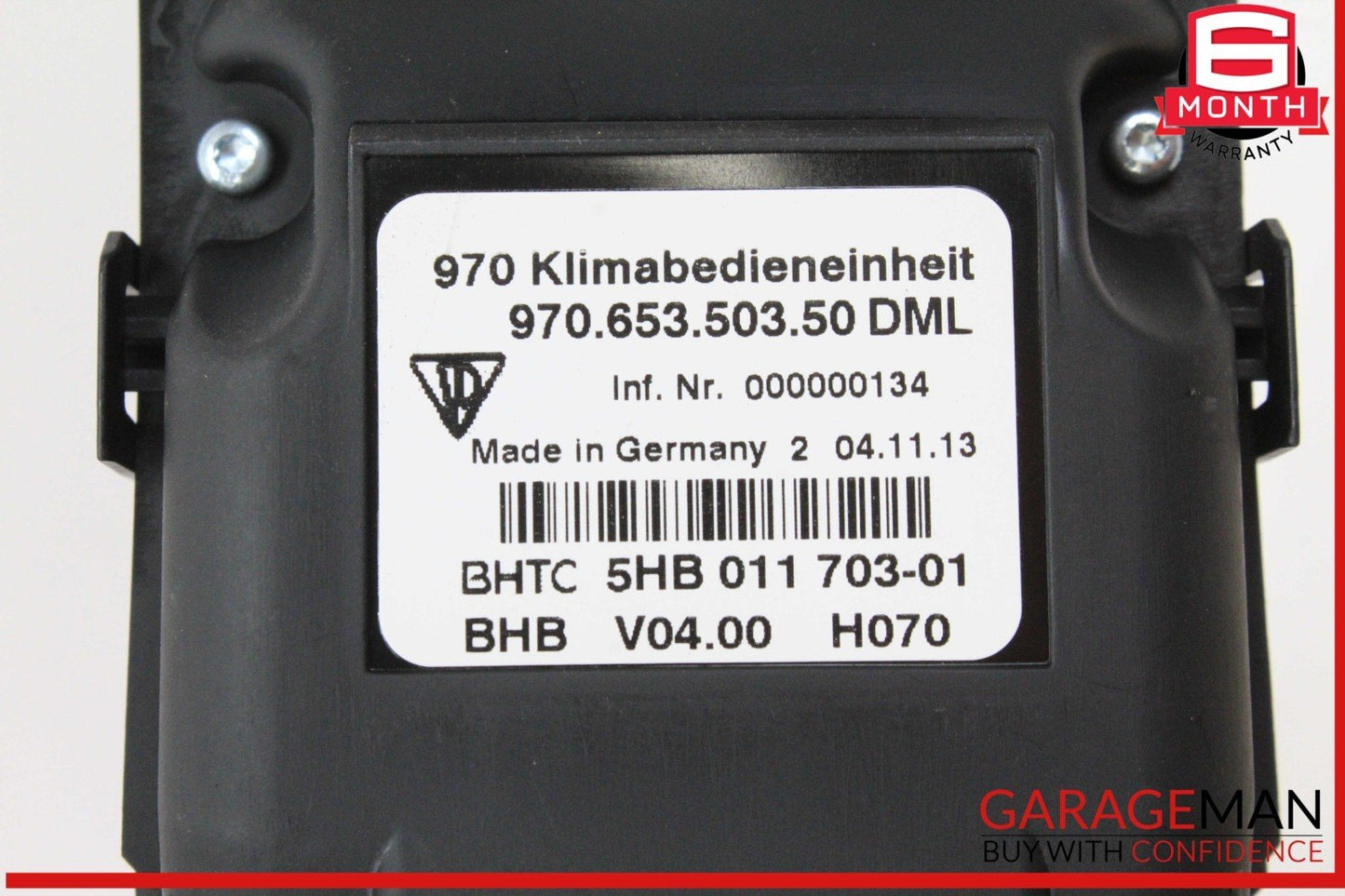 14-16 Porsche Panamera 970 E-Hybrid Rear Console Climate Control Panel OEM