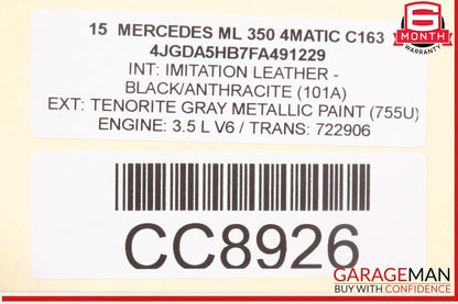 12-19 Mercedes W166 ML350 GLE400 ML63 AMG Trunk Lid Tailgate Hatch Shell OEM