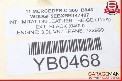 05-11 Mercedes W204 C300 C350 Engine Upper Oil Sump Baffle Pan 2720142102 OEM