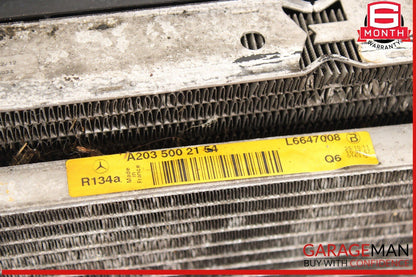 05-09 Mercedes W203 C320 Engine Cooling Radiator AC A/C Condenser Assembly OEM