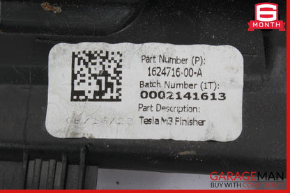 17-23 Tesla Model 3 Front Dash Windshield Finisher Bracket 162471600A