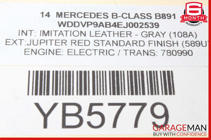 13-20 Mercedes B-Class W242 W246 CLA250 Master Cylinder Power Brake Booster OEM