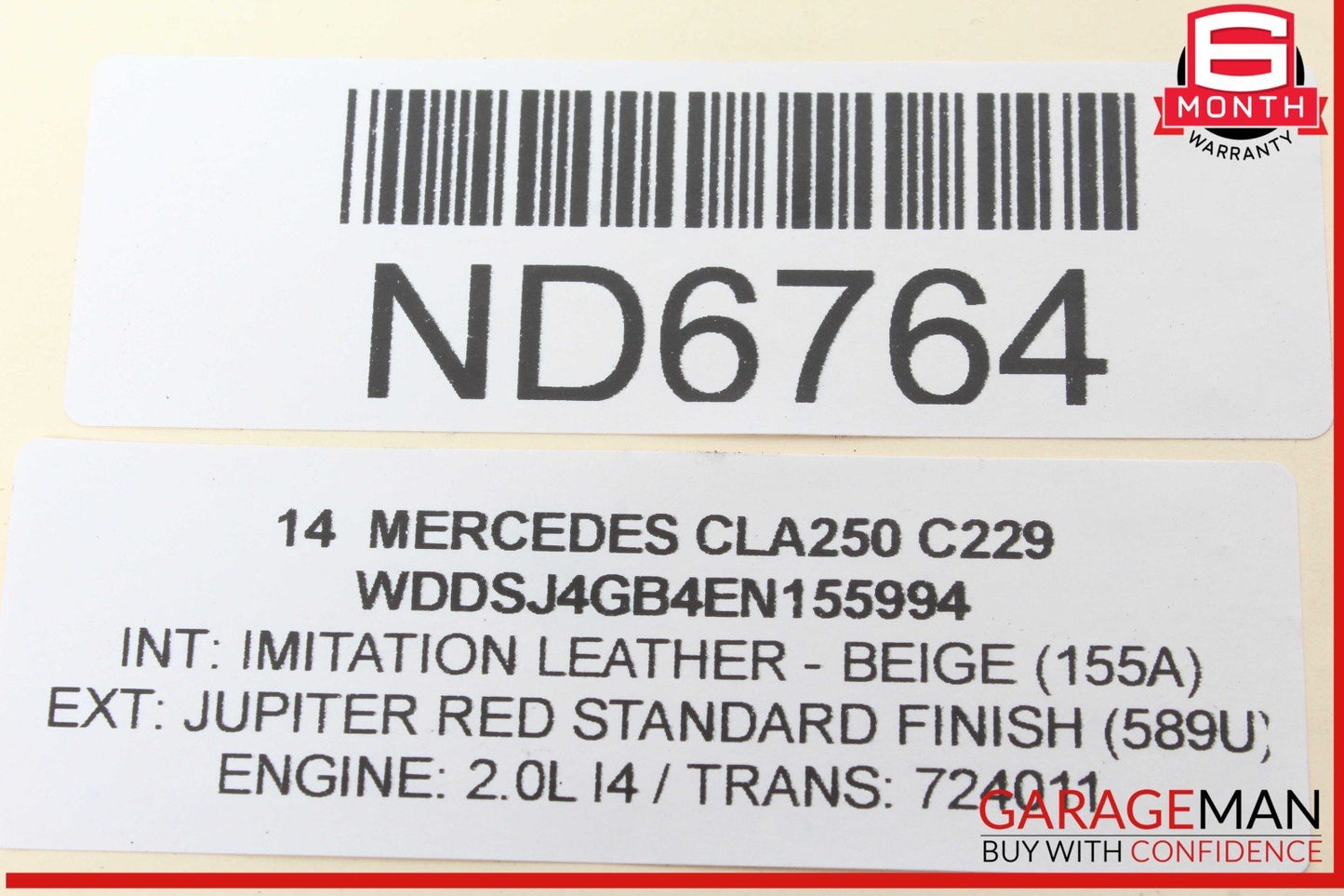 14-16 Mercedes W117 CLA250 Front Left Driver Side Xenon HID Head Light Lamp OEM