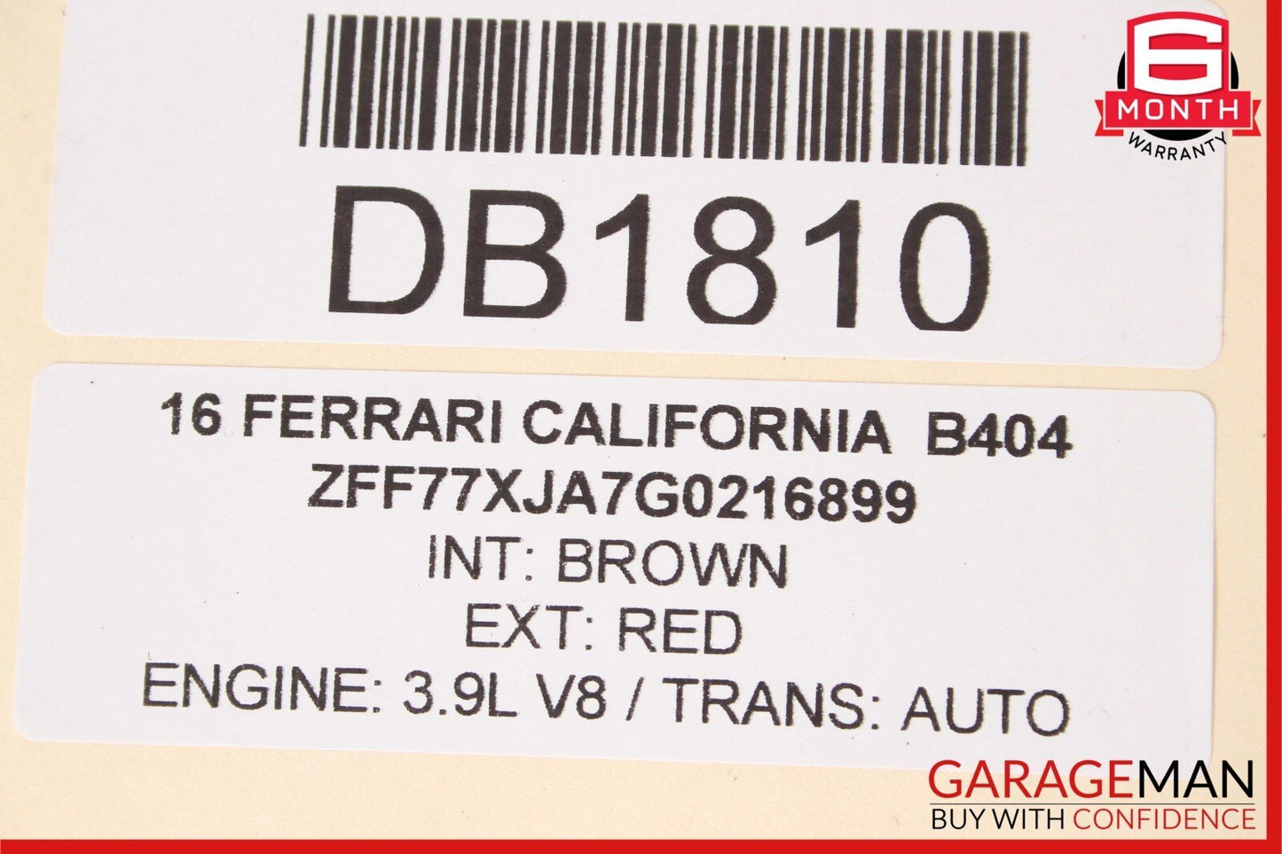 15-18 Ferrari California Rear Carpet Liner Panel Cover 086083600 OEM
