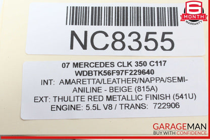 01-09 Mercedes W209 CLK350 C350 Door Sound Audio Speakers 2038205102 OEM