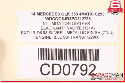 10-15 Mercedes X204 GLK350 GLK250 Front Left Side Exterior Door Shell OEM