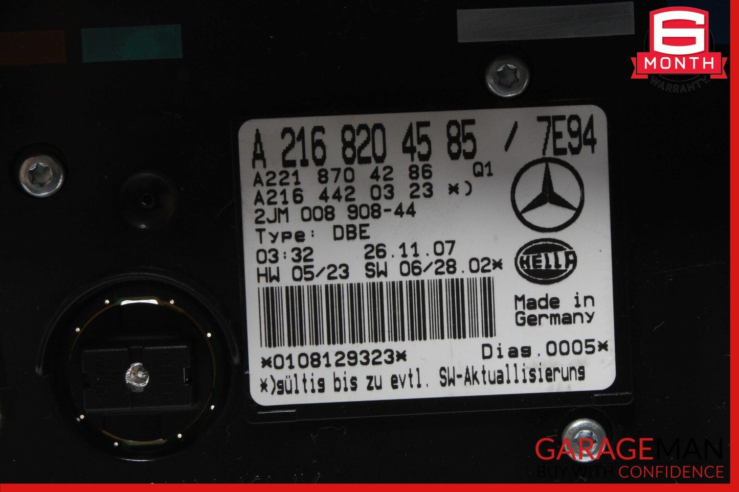 07-10 Mercedes W221 S550 CL550 Overhead Dome Light Sunroof Control Grey OEM