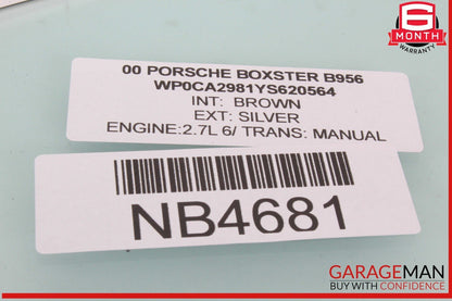 97-04 Porsche Boxster 986 Front Left Driver Side Door Window Auto Glass OEM