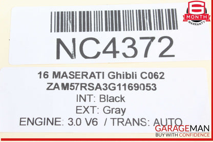 14-18 Maserati Ghibli M157 Front Left Side Intercooler Duct Shroud 670004140 OEM