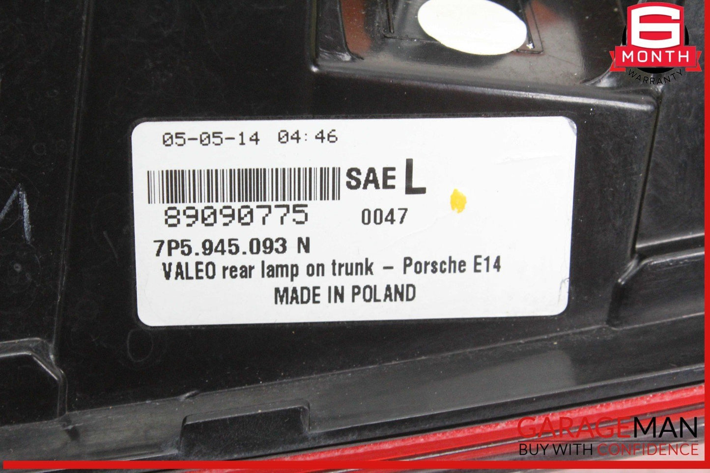 11-14 Porsche Cayenne 958 AWD Rear Left Side Inner Trunk Tail Light Lamp OEM