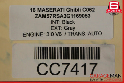 14-22 Maserati Ghibli M157 Front Right Side Interior Door Panel Black OEM