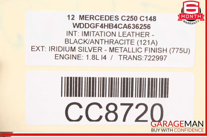 08-20 Mercedes W204 C250 Engine Radiator Cooling Fan Motor Shroud Assy OEM