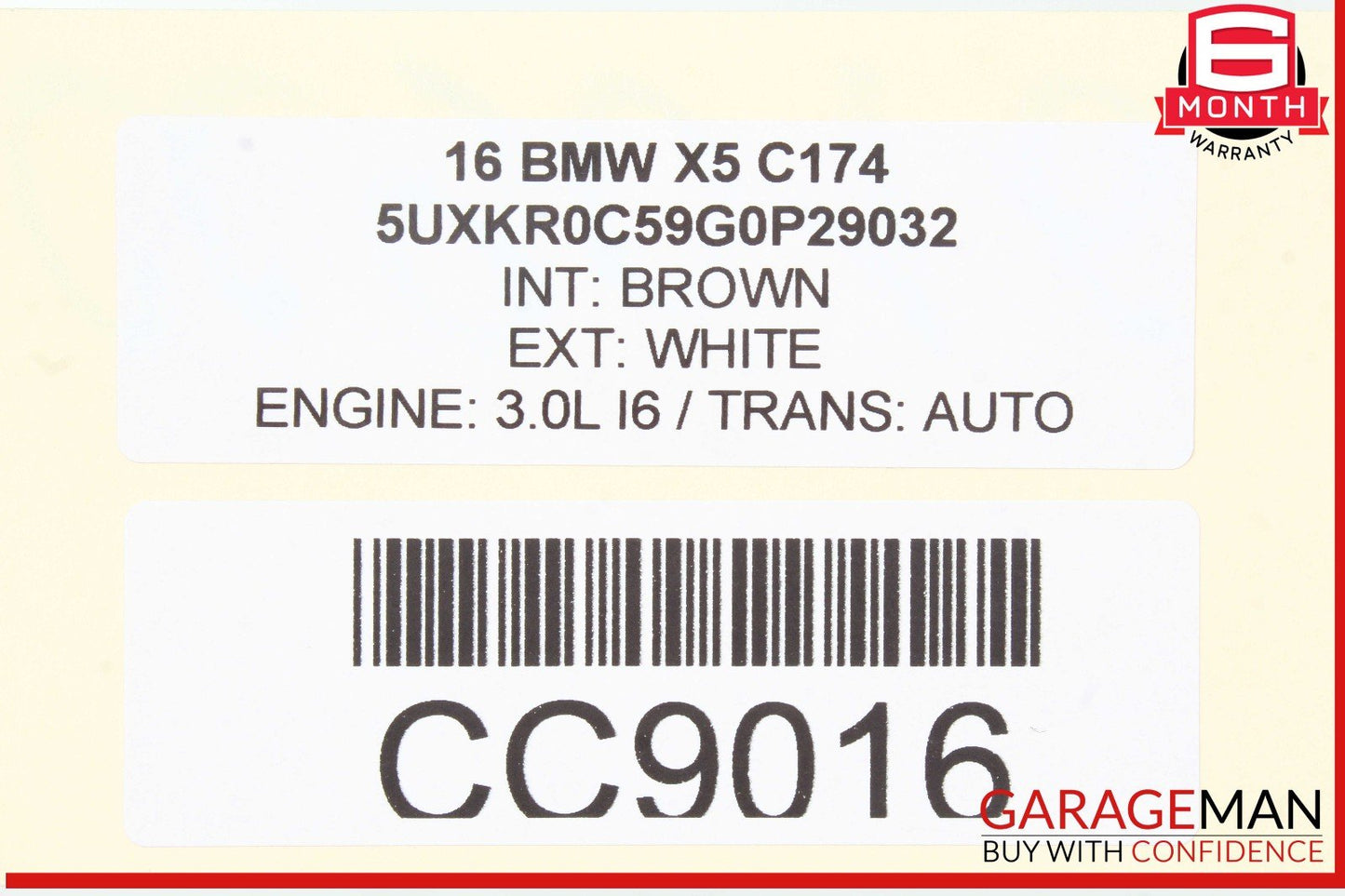 14-18 BMW X5 Front Right Side Top Upper Seat Cushion OEM