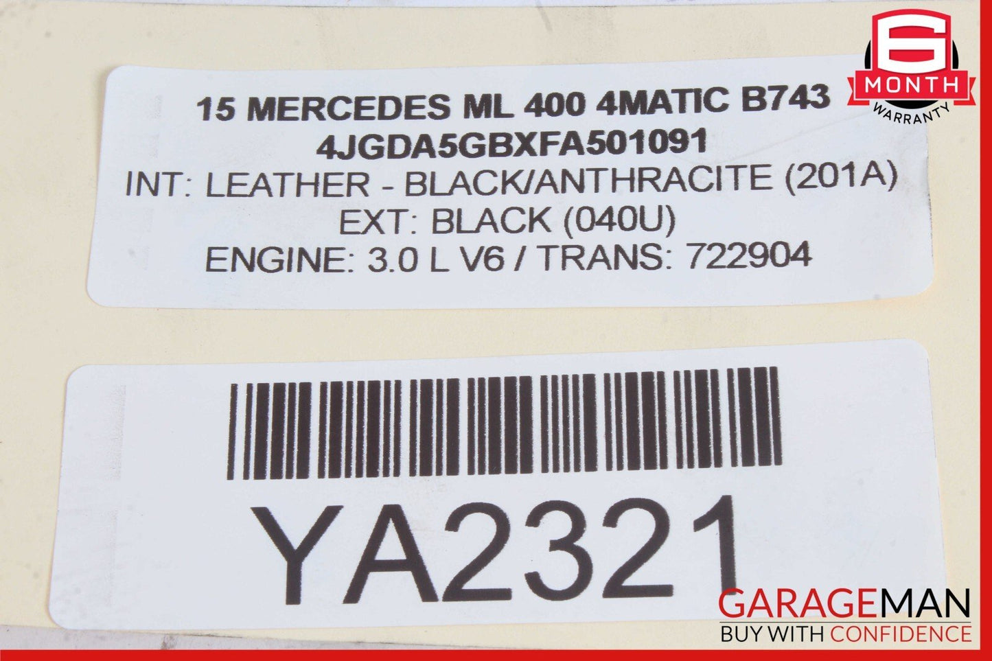 12-21 Mercedes W166 ML400 GL450 E400 CLS400 Engine Intercooler Radiator OEM