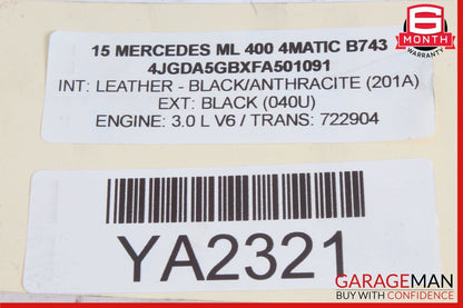 12-21 Mercedes W166 ML400 GL450 E400 CLS400 Engine Intercooler Radiator OEM