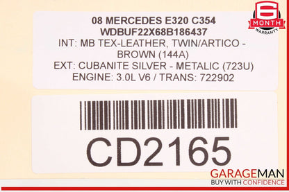 07-09 Mercedes W211 E320 E550 Front Right Side Lower Bottom Seat Cushion OEM