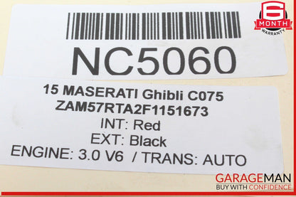 14-22 Maserati Ghibli Rear Left Driver Side Window Regulator Motor OEM