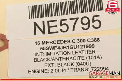 15-20 Mercedes W205 C300 C350e Rear Center Console A/C Air Vent Assy Black OEM