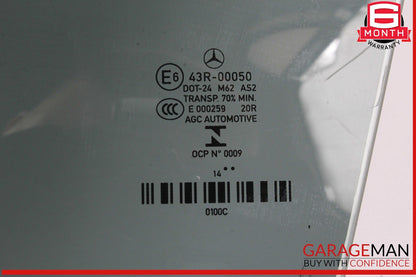 10-17 Mercedes W207 E350 E550 Coupe Front Left Driver Side Window Glass OEM