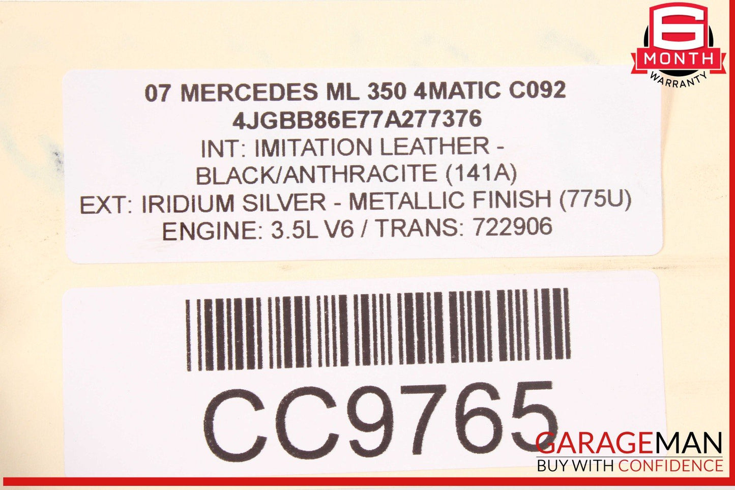 06-11 Mercedes W164 ML350 ML320 Front Hood Bonnet Panel Cover Assembly OEM