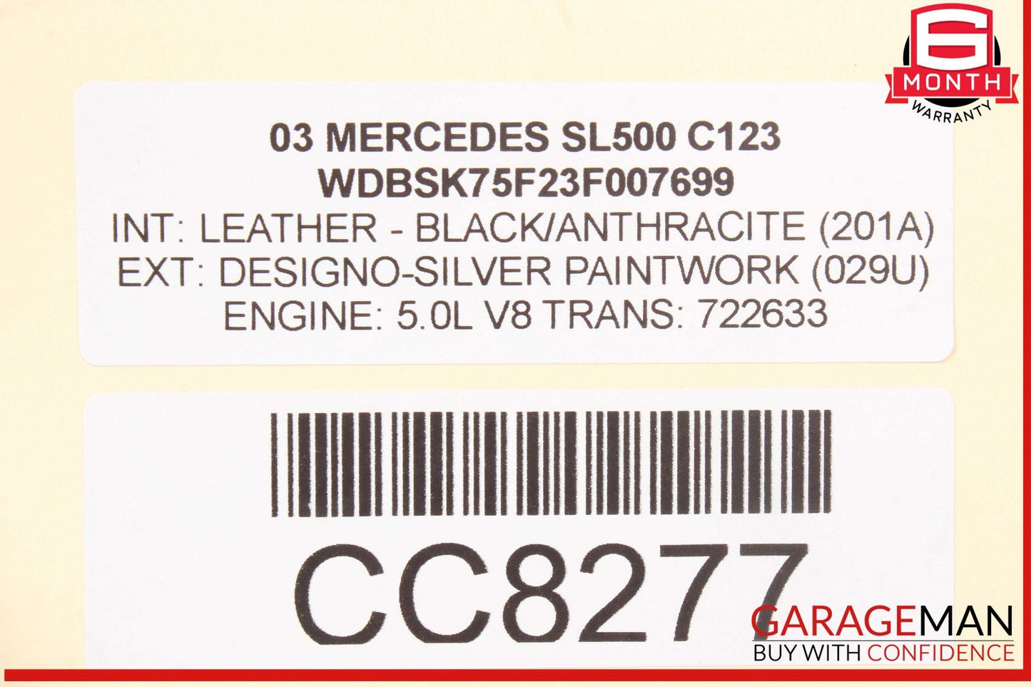 00-05 Mercedes R170 SLK320 5 Speed 5G Automatic Transmission 722.618 OEM