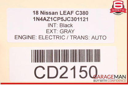 18-25 Nissan Leaf Rear Left Driver Side Interior Door Panel Trim OEM