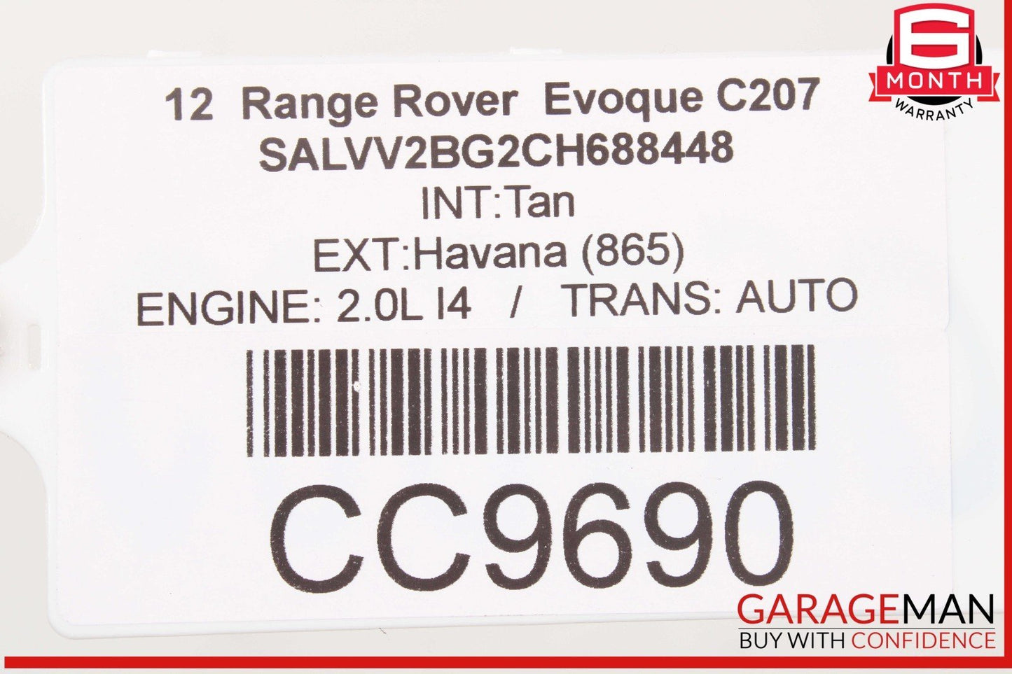 12-19 Land Rover Range Rover Evoque Rear Bumper Shell Cover Panel OEM