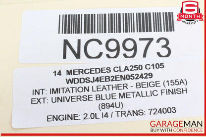 14-20 Mercedes W117 CLA250 M270 Intercooler Air Cooler Radiator OEM