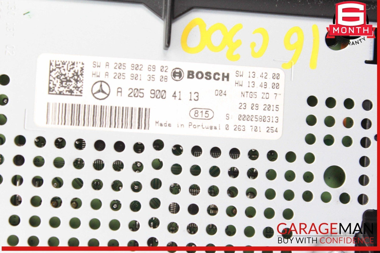 15-19 Mercedes W205 C300 C350e Dash Navigation Display Screen Monitor Unit OEM