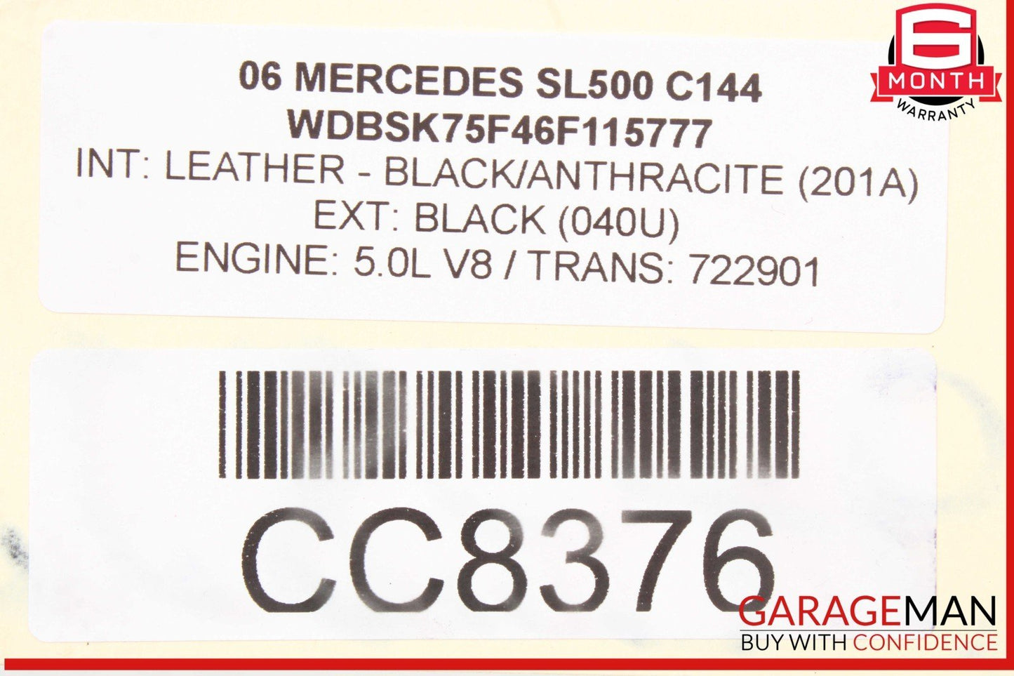 03-12 Mercedes R230 SL500 SL55 AMG Pano Panoramic Roof Top Glass OEM