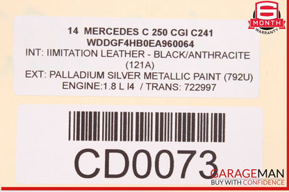 08-14 Mercedes W204 C250 E550 Engine Radiator Condenser Cooling Fan Motor Assy