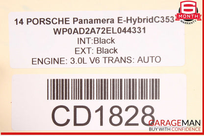 10-16 Porsche Panamera 970 Front Left Interior Door Panel Black OEM