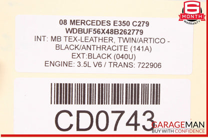 06-09 Mercedes W211 E350 Engine Motor Cooling Radiator A/C Condenser Assembly