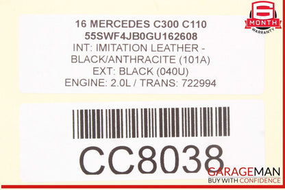 15-25 Mercedes W205 C300 GLC350e Front Right or Left Side Top Upper Seat Cushion