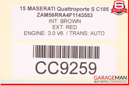 14-17 Maserati Quattroporte M156 Front Left Side Top Upper Seat Cushion OEM