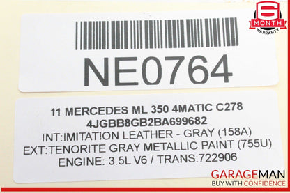06-11 Mercedes W164 ML350 4MATIC Engine Motor Wire Wiring Harness 2721508733 OEM