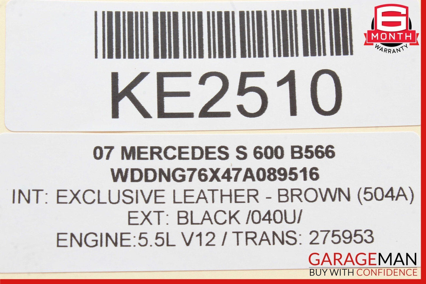 07-14 Mercedes W221 S600 CL550 Front Right Lower Control Arm 2213331805 OEM