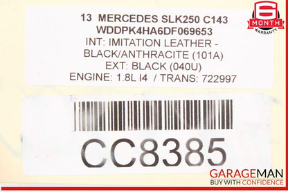 12-16 Mercedes R172 SLK250 SLK300 Front Right Interior Door Panel Black OEM