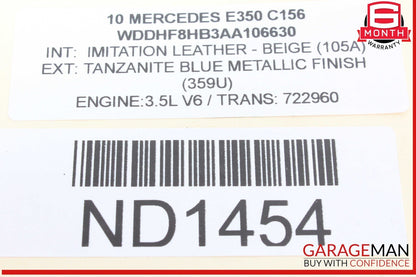 10-16 Mercedes W212 E350 Left Driver Side Head Light Support Bracket OEM