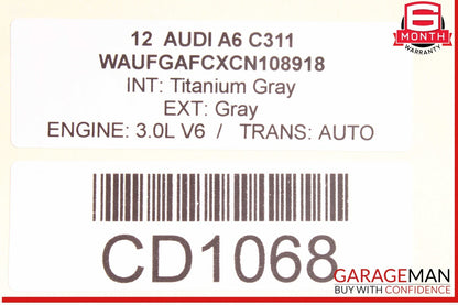 12-15 Audi A6 Quattro 3.0L Automatic Transmission Assembly OEM 190k