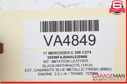 15-20 Mercedes W205 C300 Rear Left Driver Side Axle CV Half Shaft OEM