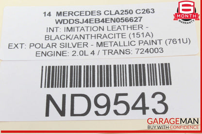 14-19 Mercedes W117 CLA250 Steering Wheel w/ Paddle Shifters Black OEM