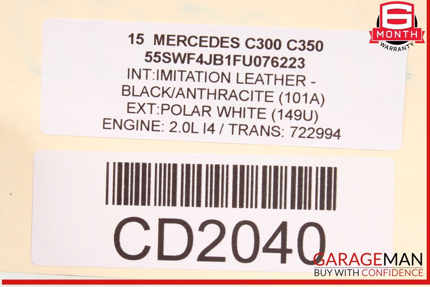 15-17 Mercedes W205 C300 RWD 7G Automatic Transmission Assembly 722.994 OEM 140k